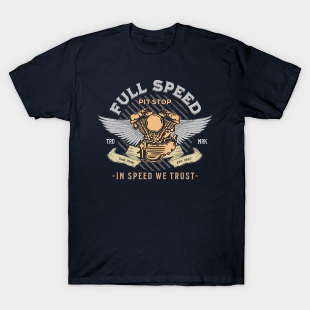 Gas Garage Full Speed T-Shirt by bert englefield 